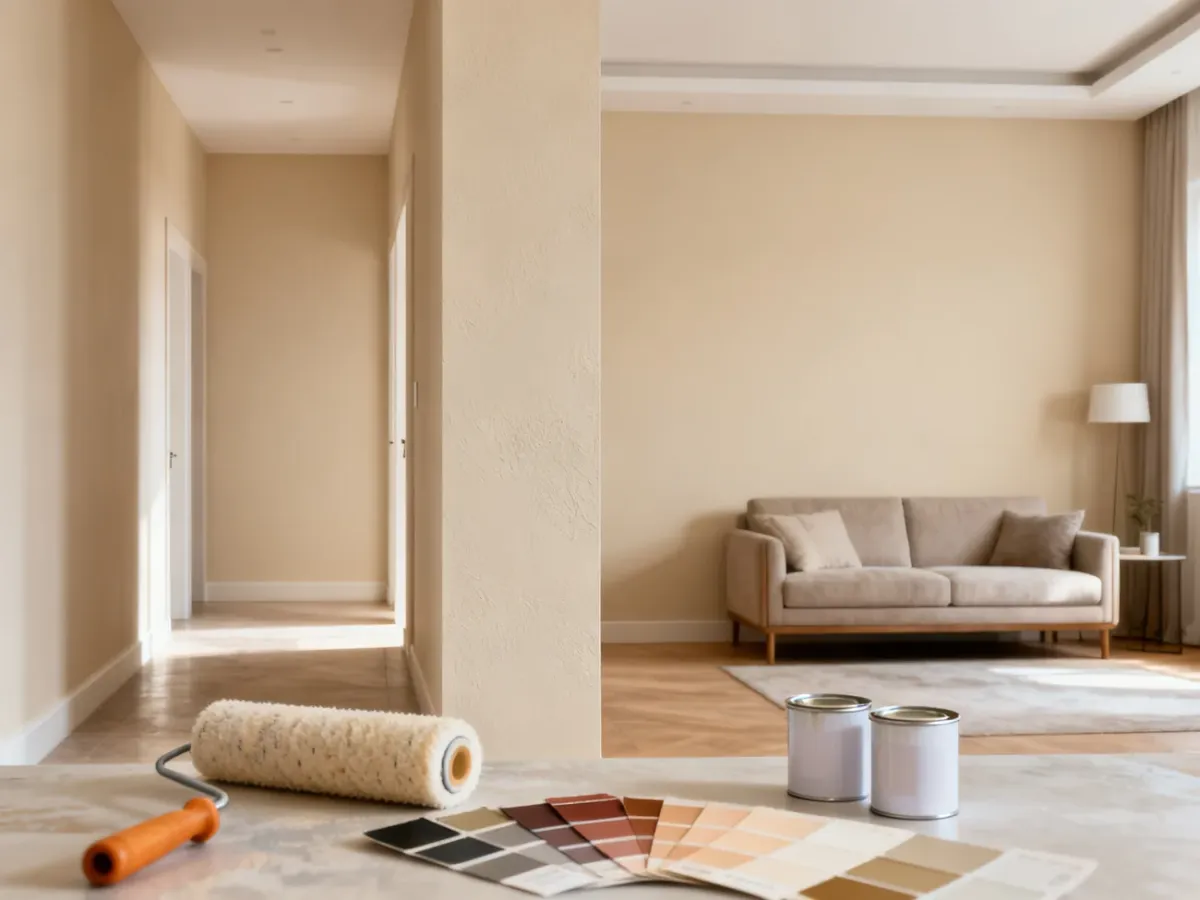 Porównanie ceramicznej i lateksowej farby na ścianach nowoczesnego wnętrza